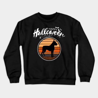 Funny Happy Halloween Beautiful Boxer Men Women Kids Gift Crewneck Sweatshirt